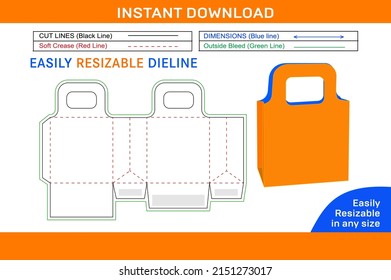 Shoes box without glue shoe box dieline template and 3D box design