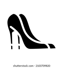 shoes for bride glyph icon vector. shoes for bride sign. isolated contour symbol black illustration