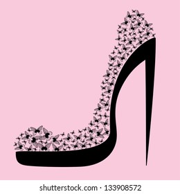 Shoes of butterflies, vector illustration