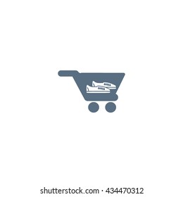 Shoes, cart, icon