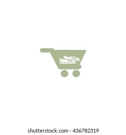 Shoes, cart, icon
