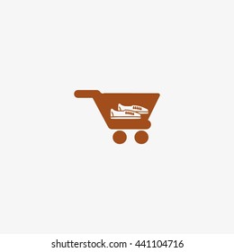 Shoes, cart, icon