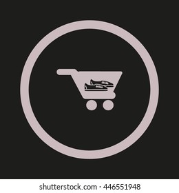 Shoes, cart, icon