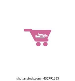 Shoes, cart, icon
