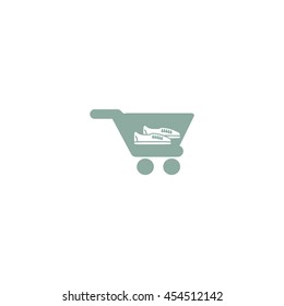 Shoes, cart, icon