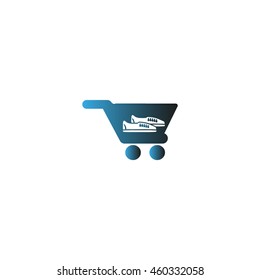 Shoes, cart, icon