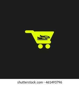 Shoes, cart, icon