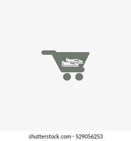 Shoes, cart, icon