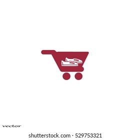 Shoes, cart, icon