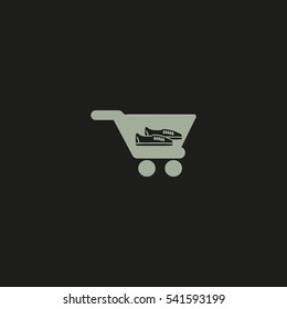 Shoes, cart, icon
