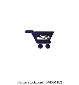 Shoes, cart, icon