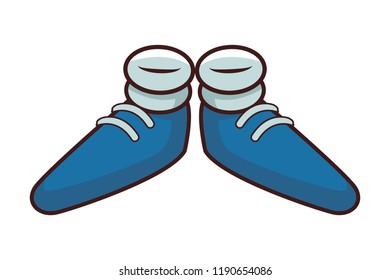 Shoes cartoon isolated