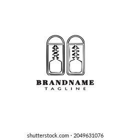 shoes cartoon logo icon design template black modern isolated vector illustration
