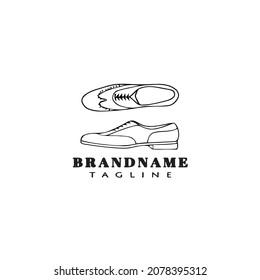 shoes cartoon logo icon design template black modern isolated vector illustration