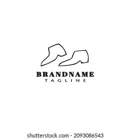 shoes cartoon logo icon design template black modern isolated vector