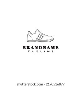 shoes cartoon logo icon design black modern isolated vector illustration