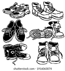 SHOES clipart drawing vector design