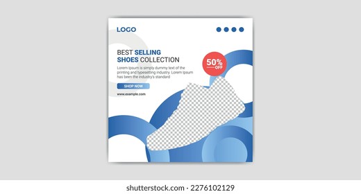 Shoes Collection Social Media Banner, Post Templates Design, Promotion Banner, Web Ads, Sports Fashion