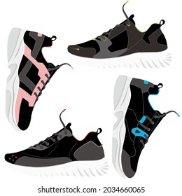 shoes concept design vector for men and women