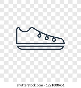 Shoes concept vector linear icon isolated on transparent background, Shoes concept transparency concept in outline style