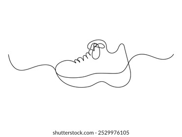 shoes in continuous line art drawing 