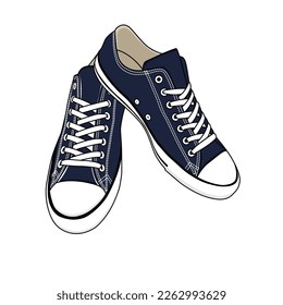 Shoes Converse Shoe Low Navy Vector Image And Illustration