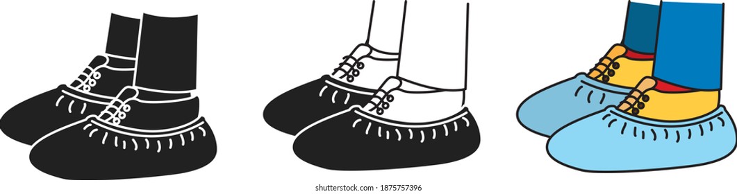 shoes cover icon , vector illustration