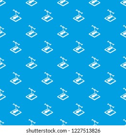 Shoes d printing pattern vector seamless blue repeat for any use