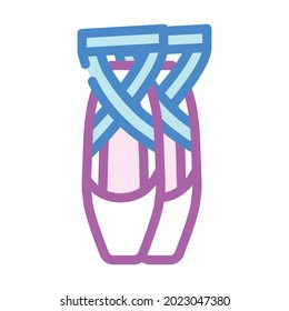 shoes dancer color icon vector. shoes dancer sign. isolated symbol illustration