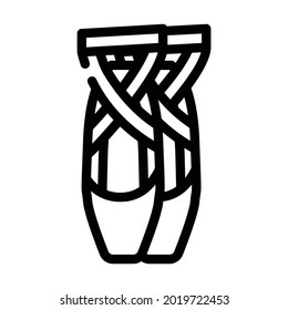 shoes dancer line icon vector. shoes dancer sign. isolated contour symbol black illustration