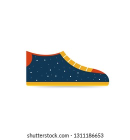 Shoes design.  Running shoes. Vector illustration.  Colored sneakers. Sport shoes.