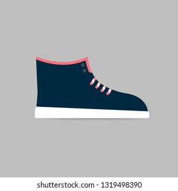 Shoes design.  Running shoes vector illustration.  Colored Sport sneaker shoes.