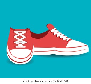 Shoes design, vector illustration.