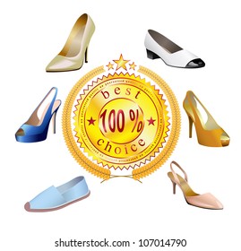 Shoes of different styles are shown in the picture.