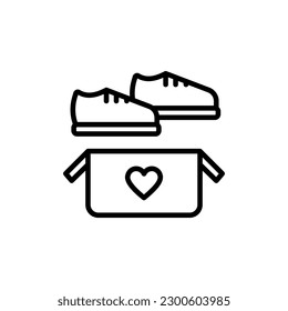 Shoes Donation icon in vector. Illustration