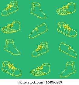 Shoes Doodle Background