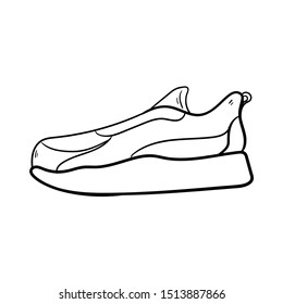 shoes doodle hand drawing vector