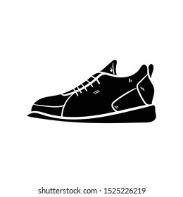 shoes doodle icon vector hand drawing flat black