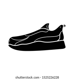 shoes doodle icon vector hand drawing flat black