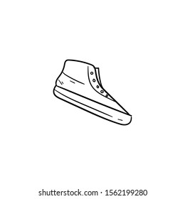 shoes doodle icon vector hand drawing 