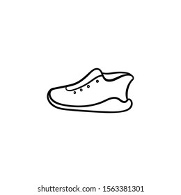 the shoes doodle icon vector hand drawing