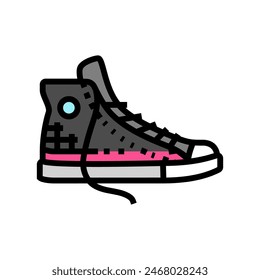 shoes emo color icon vector. shoes emo sign. isolated symbol illustration