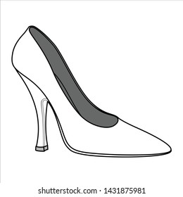 Shoes Fashion Flat Sketch Template Stock Vector (Royalty Free ...