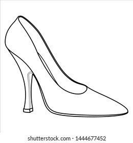 Shoes fashion flat sketch template