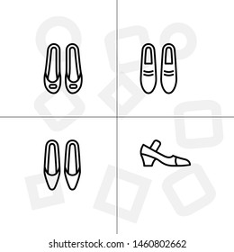 Shoes fashion style lineal, fill, solid, glyph icon set ransparent background