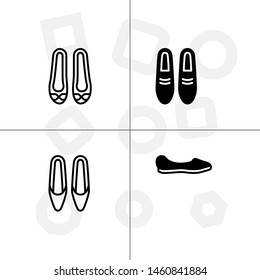Shoes fashion style lineal, fill, solid, glyph icon set ransparent background