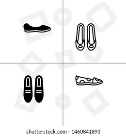 Shoes fashion style lineal, fill, solid, glyph icon set ransparent background