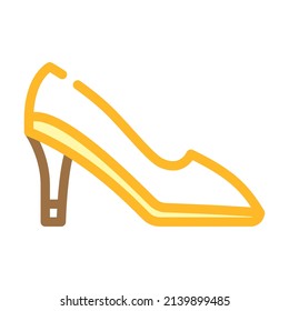 shoes female footwear color icon vector. shoes female footwear sign. isolated symbol illustration