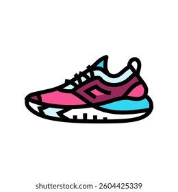 shoes female running accessories color icon vector. shoes female running accessories sign. isolated symbol illustration