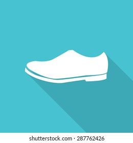 shoes flat icon with long shadow.